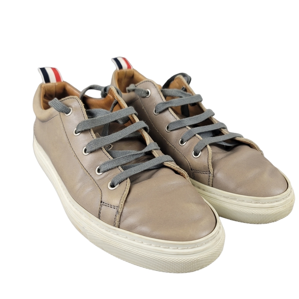 Thom Browne Grosgrain Trim Leather Sneaker